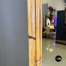 画像をギャラリービューアに読み込む, Freestanding full-lenght rattan mirror, 1960s