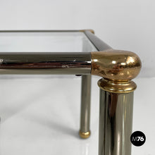 将图片加载到图库查看器,Coffe tables in metal and glass, 1980s