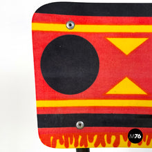 Load image into Gallery viewer, Chairs Paulista in yellow, red, black formica and black metal, 1960s