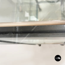 画像をギャラリービューアに読み込む, Display cabinet in glass and black metal, early 1900s