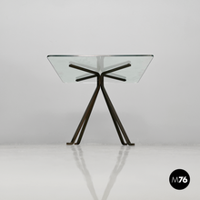 画像をギャラリービューアに読み込む, Coffee table in metal and glass Cuginetto by Enzo Mari for Driade, 1970s