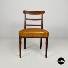 Carica l'immagine nel visualizzatore di Gallery, Chairs in wood and leather, 1930s
