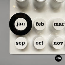 画像をギャラリービューアに読み込む, Wall perpetual white calendar by Giorgio Della Beffa for Ring A Date, 2000-2010s