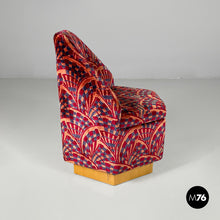 画像をギャラリービューアに読み込む, Armchairs in fabric and wood, 1970s
