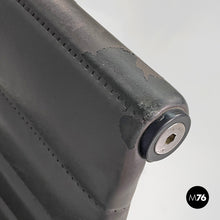 将图片加载到图库查看器,Dark grey leather office chair EA108 by Charles and Ray Eames for ICF, 1970s
