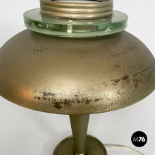 画像をギャラリービューアに読み込む, Brass and glass table lamp, 1920s