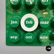 Charger l'image dans la galerie, Wall perpetual green calendar by Giorgio Della Beffa for Ring A Date, 2000-2010s