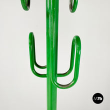 画像をギャラリービューアに読み込む, Floor coat hanger in green metal, 1970s