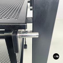 Charger l'image dans la galerie, Cart in black perforated metal, 1980s