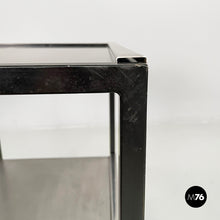 将图片加载到图库查看器,Cart in steel and black metal, 1980s