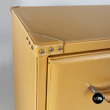 Carica l'immagine nel visualizzatore di Gallery, Chest of drawers in beige leather, 2000s