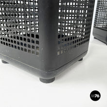 将图片加载到图库查看器,Black metal and plastic baskets by Neolt, 1980s