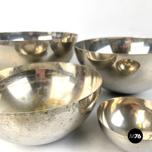 画像をギャラリービューアに読み込む, Metal hemisphere serving bowls by Danese, 1970s