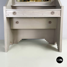 画像をギャラリービューアに読み込む, Console with mirror in gray wood by Gino Maggioni for Atelier Borsani Varedo, 1920-1930s