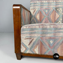 Charger l'image dans la galerie, Sofa in fabric and wood, 1930s