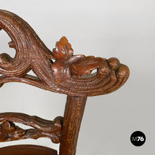 画像をギャラリービューアに読み込む, Chair in wood and embroidered fabric, 1930s