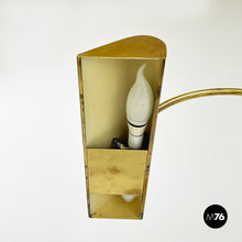 画像をギャラリービューアに読み込む, Adjustable table lamp in brass, 1920s