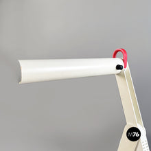 Load image into Gallery viewer, Adjustable white metal table lamp with clamp, 1980s