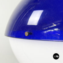 Load image into Gallery viewer, Chandelier in blue and white plexiglass, 1970s