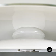 Charger l'image dans la galerie, Chandelier in opaline glass and chromed metal, 1980s