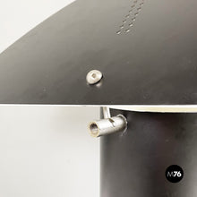 Load image into Gallery viewer, Matte black and glossy white metal table lamp, 1980s