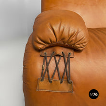 将图片加载到图库查看器,Brown leather armchairs, 1970s