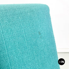 画像をギャラリービューアに読み込む, Armchairs in light blue fabric and wood, 1960s
