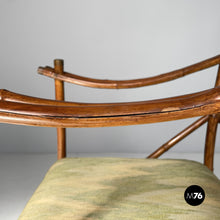 Carica l'immagine nel visualizzatore di Gallery, Armchairs in fabric and bamboo, 1930s