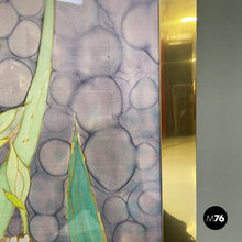 将图片加载到图库查看器,Canvas painting with flowers and butterfly, 1970s