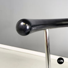将图片加载到图库查看器,Chairs in black wood and metal rod, 1980s