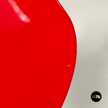 Load image into Gallery viewer, Stools in wood and red metal, 1980s