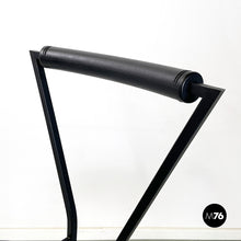 画像をギャラリービューアに読み込む, High stool in black metal and rubber, 1980s