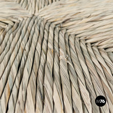 Load image into Gallery viewer, Stool in red wood and straw, 1970s