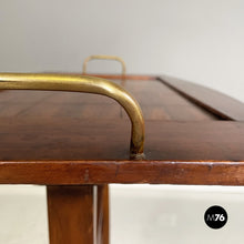 将图片加载到图库查看器,Coffe or side table in wood and brass, 1900s
