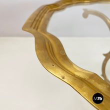 画像をギャラリービューアに読み込む, Coffee table in glass and brass, 1960s