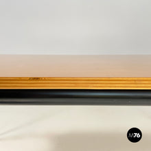 Charger l'image dans la galerie, Dining table or desk in wood and black metal, 1980s