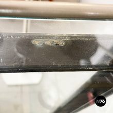 画像をギャラリービューアに読み込む, Display cabinet in glass and black metal, early 1900s