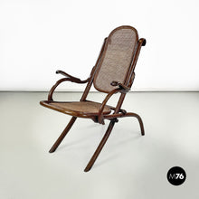 画像をギャラリービューアに読み込む, Wooden Thonet armchair with Vienna straw, late 1800