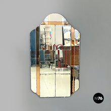 Load image into Gallery viewer, Art Decò wall mirror with peach colored parts, 1930s