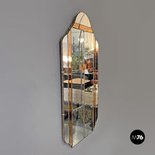 Load image into Gallery viewer, Art Decò wall mirror with peach colored parts, 1930s