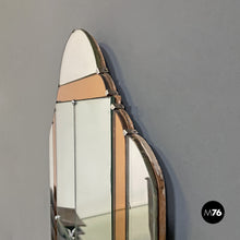 Load image into Gallery viewer, Art Decò wall mirror with peach colored parts, 1930s
