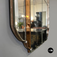 Load image into Gallery viewer, Art Decò wall mirror with peach colored parts, 1930s