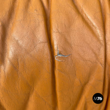 Load image into Gallery viewer, Caramel leather Piumino sofa by De Pas, D'Urbino and Lomazzi for Dall'Oca, 1970s