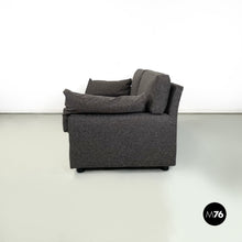 画像をギャラリービューアに読み込む, Grey brown sofa fabric by Flexform, 1990s