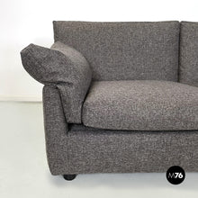 画像をギャラリービューアに読み込む, Grey brown sofa fabric by Flexform, 1990s