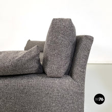 画像をギャラリービューアに読み込む, Grey brown sofa fabric by Flexform, 1990s