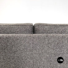 画像をギャラリービューアに読み込む, Grey brown sofa fabric by Flexform, 1990s