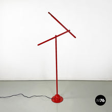 画像をギャラリービューアに読み込む, Red floor lamp Mira by Mario Arnaboldi for Programmaluce, 1980s