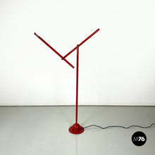 画像をギャラリービューアに読み込む, Red floor lamp Mira by Mario Arnaboldi for Programmaluce, 1980s
