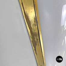Load image into Gallery viewer, White plexiglass and brass wall lamp, 1950s